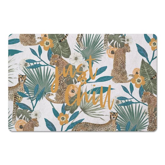 Just Chill Tropical Cheetah Floor Mat